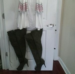 Thigh High boots wide calf